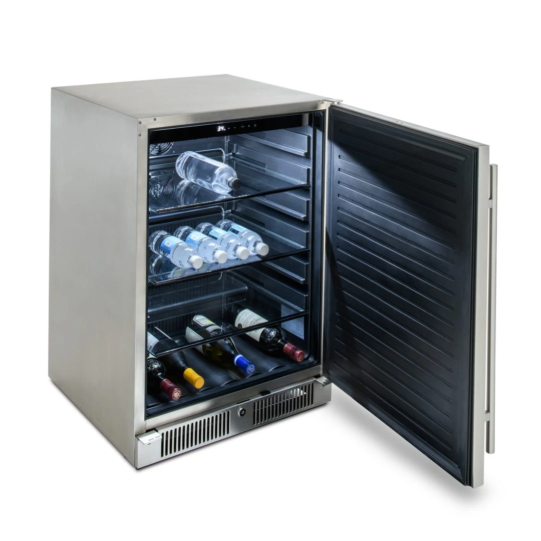 Blaze 24-Inch 5.5 Cu. Ft. Outdoor Rated Stainless Steel Refrigerator (BLZ-SSRF-5.5) Blaze 24-Inch 5.5 Cu. Ft. Outdoor Rated Stainless Steel Refrigerator (BLZ-SSRF-5.5) -Elite Patio Direct Shop blaze5.5outdoorrefrigeratoropendrinks
