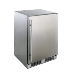 Blaze 24-Inch 5.5 Cu. Ft. Outdoor Rated Stainless Steel Refrigerator (BLZ-SSRF-5.5) 2 Blaze 24-Inch 5.5 Cu. Ft. Outdoor Rated Stainless Steel Refrigerator (BLZ-SSRF-5.5) -Elite Patio Direct Shop blaze5.5outdoorrefrigeratorside