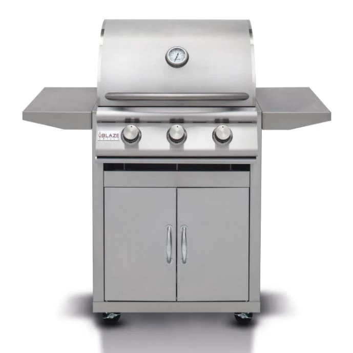 Blaze Prelude LBM 25-Inch 3-Burner Freestanding Gas Grill (BLZ-3LBM-LP/NG + CART) Blaze Prelude LBM 25-Inch 3-Burner Freestanding Gas Grill (BLZ-3LBM-LP/NG + CART) -Elite Patio Direct Shop blazeprelude25in3burnerfreestanding