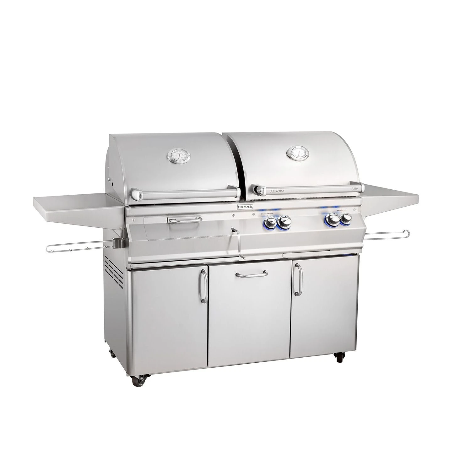 Fire Magic A830s Aurora 46-Inch Gas & Charcoal Combo Grill on Cart Fire Magic A830s Aurora 46-Inch Gas & Charcoal Combo Grill On Cart -Elite Patio Direct Shop fire magic a830s main