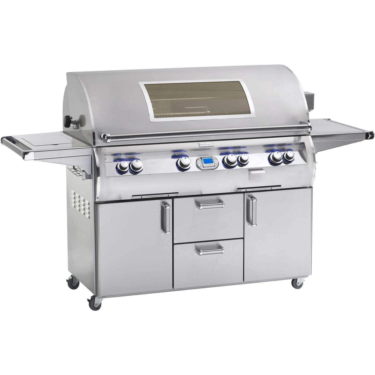 Fire Magic E1060s Echelon Diamond 48-Inch Gas Grill on Cart with Single Side Burner Fire Magic E1060s Echelon Diamond 48-Inch Gas Grill On Cart With Single Side Burner -Elite Patio Direct Shop fire magic e1060s digi window
