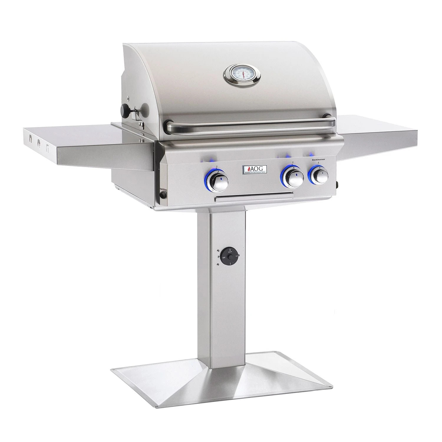 American Outdoor Grill 24-Inch Gas Grill on Post American Outdoor Grill 24-Inch Gas Grill On Post -Elite Patio Direct Shop l series pedestal post mount grill