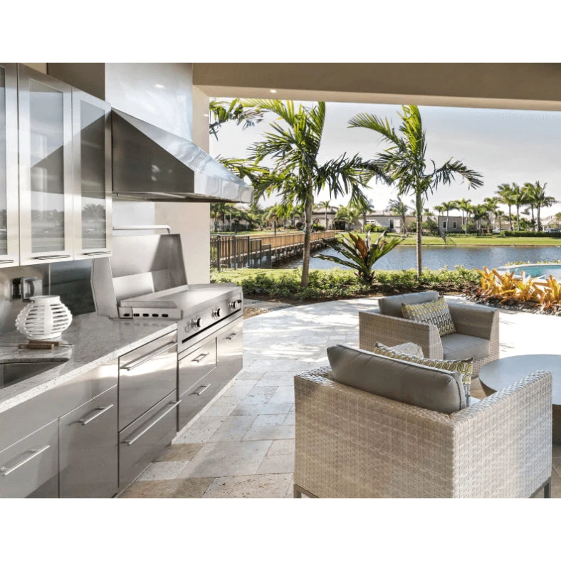 Le Griddle Big Texan 3-Burner 41-Inch Built-In Gas Griddle - GFE105 Le Griddle Big Texan 3-Burner 41-Inch Built-In Gas Griddle - GFE105 -Elite Patio Direct Shop legriddle41lifestyle2