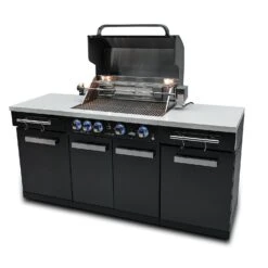Mont Alpi 957 Black Stainless Steel BBQ Grill - MA-957 -Elite Patio Direct Shop ma957open