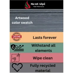 Mont Alpi Artwood 4-Burner Stainless Steel BBQ Grill Island - MA400-AW -Elite Patio Direct Shop maartwoodcolorswatch