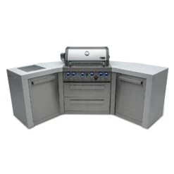Mont Alpi 400 Deluxe BBQ Grill Island With 45 Degree Corners - MAi400-D45