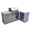 Mont Alpi 400 Deluxe BBQ Grill Island With 90 Degree Corner & Fridge Cabinet - MAi400-D90FC