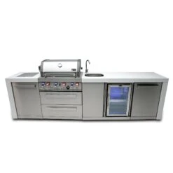 Mont Alpi 400 Deluxe BBQ Grill Island With Beverage Center - MAi400-DBEV -Elite Patio Direct Shop mai400 dbevhero2