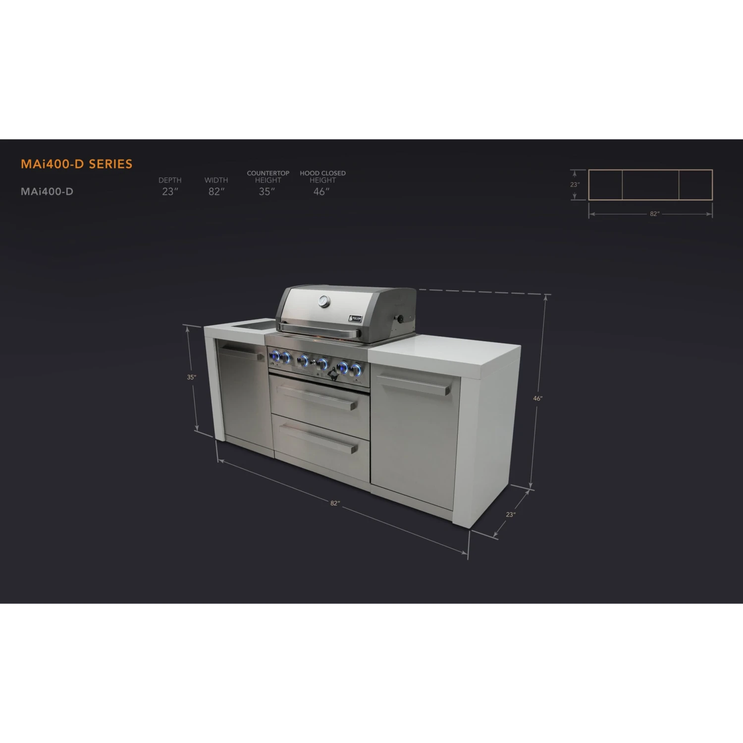 Mont Alpi 400 Deluxe BBQ Grill Island - MAi400-D Mont Alpi 400 Deluxe BBQ Grill Island - MAi400-D -Elite Patio Direct Shop mai400 ddimensions scaled