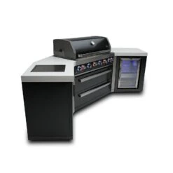 Mont Alpi 805 Black Stainless Steel BBQ Grill Island With 45 Degree Corners & Fridge - MAi805-BSS45FC 4 Mont Alpi 805 Black Stainless Steel BBQ Grill Island With 45 Degree Corners & Fridge - MAi805-BSS45FC -Elite Patio Direct Shop mai805 bss45fcside