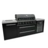 Mont Alpi 805 Black Stainless Steel BBQ Grill Island With Fridge Cabinet - MAi805-BSSFC