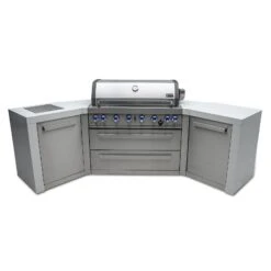 Mont Alpi 805 Deluxe BBQ Grill Island With 45 Degree Corners - MAi805-D45