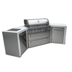 Mont Alpi 805 Deluxe BBQ Grill Island With 45 Degree Corners - MAi805-D45 -Elite Patio Direct Shop mai805 d45side