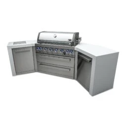 Mont Alpi 805 Deluxe BBQ Grill Island With 45 Degree Corners - MAi805-D45 -Elite Patio Direct Shop mai805 d45side2