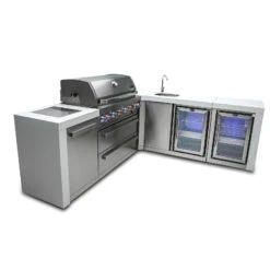 Mont Alpi 805 Deluxe BBQ Grill Island With 90 Degree Corner Beverage Center & Fridge - MAi805-D90BEVFC 5 Mont Alpi 805 Deluxe BBQ Grill Island With 90 Degree Corner Beverage Center & Fridge - MAi805-D90BEVFC -Elite Patio Direct Shop mai805 d90bevfcside