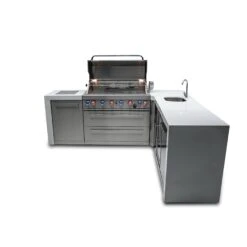 Mont Alpi 805 Deluxe BBQ Grill Island With 90 Degree Corner & Beverage Center - MAi805-D90BEV 5 Mont Alpi 805 Deluxe BBQ Grill Island With 90 Degree Corner & Beverage Center - MAi805-D90BEV -Elite Patio Direct Shop mai805 d90bevfrontopen