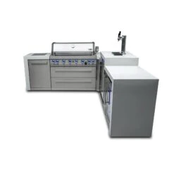 Mont Alpi 805 Deluxe BBQ Grill Island With 90 Degree Corner, Kegerator & Fridge Cabinet - MAi805-D90KEGFC 5 Mont Alpi 805 Deluxe BBQ Grill Island With 90 Degree Corner, Kegerator & Fridge Cabinet - MAi805-D90KEGFC -Elite Patio Direct Shop mai805 d90kegfcfront