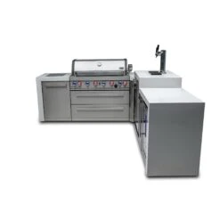 Mont Alpi 805 Deluxe BBQ Grill Island With 90 Degree Corner, Kegerator & Fridge Cabinet - MAi805-D90KEGFC 7 Mont Alpi 805 Deluxe BBQ Grill Island With 90 Degree Corner, Kegerator & Fridge Cabinet - MAi805-D90KEGFC -Elite Patio Direct Shop mai805 d90kegfcfront2