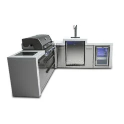 Mont Alpi 805 Deluxe BBQ Grill Island With 90 Degree Corner, Kegerator & Fridge Cabinet - MAi805-D90KEGFC 8 Mont Alpi 805 Deluxe BBQ Grill Island With 90 Degree Corner, Kegerator & Fridge Cabinet - MAi805-D90KEGFC -Elite Patio Direct Shop mai805 d90kegfcside