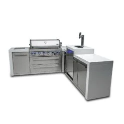 Mont Alpi 805 Deluxe BBQ Grill Island With 90 Degree Corner & Kegerator - MAi805-D90KEG -Elite Patio Direct Shop mai805 d90keghero