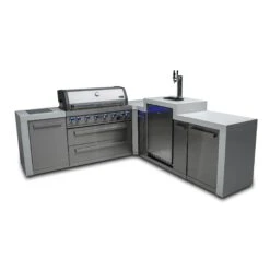 Mont Alpi 805 Deluxe BBQ Grill Island With 90 Degree Corner & Kegerator - MAi805-D90KEG -Elite Patio Direct Shop mai805 d90keghero2