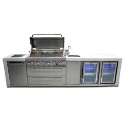 Mont Alpi 805 Deluxe BBQ Grill Island With Beverage Center & Fridge - MAi805-DBEVFC -Elite Patio Direct Shop mai805 dbevfchero2