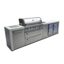 Mont Alpi 805 Deluxe BBQ Grill Island With Beverage Center & Fridge - MAi805-DBEVFC