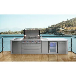 Mont Alpi 805 Deluxe BBQ Grill Island With Beverage Center - MAi805-DBEV -Elite Patio Direct Shop mai805 dbevlifestyle