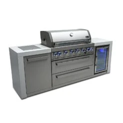 Mont Alpi 805 Deluxe BBQ Grill Island With Fridge Cabinet - MAi805-DFC -Elite Patio Direct Shop mai805 dfcside