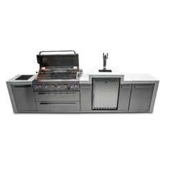 Mont Alpi 805 Deluxe BBQ Grill Island With Kegerator - MAi805-DKEG -Elite Patio Direct Shop mai805 dkeg