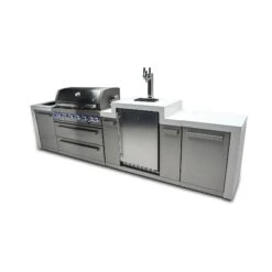 Mont Alpi 805 Deluxe BBQ Grill Island With Kegerator - MAi805-DKEG -Elite Patio Direct Shop mai805 dkeglighting
