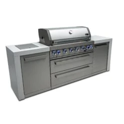 Mont Alpi 805 Deluxe BBQ Grill Island - MAi805-D -Elite Patio Direct Shop mai805 dsideclosedlid