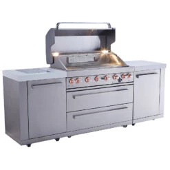 Mont Alpi 805 BBQ Grill Island - MAi805 4 Mont Alpi 805 BBQ Grill Island - MAi805 -Elite Patio Direct Shop mai805sideopen