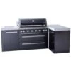 Mont Alpi 805 Black Stainless Steel BBQ Grill Island With 90 Degree Corner - MAi805-BSS90C