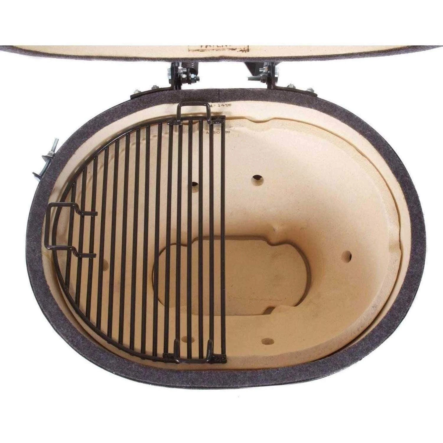Primo Oval XL 400 Ceramic Kamado Grill Primo Oval XL 400 Ceramic Kamado Grill -Elite Patio Direct Shop oval xl 400 open