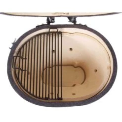 Primo Oval Junior 200 Ceramic Kamado Grill With Cradle & Side Shelves -Elite Patio Direct Shop oval xl 400 open 761429d3 98a9 4dd5 8c94 068b8a4899f4