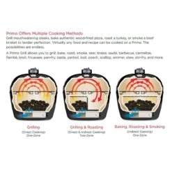 Primo Oval Large 300 Ceramic Kamado Grill With Cradle & Side Shelves -Elite Patio Direct Shop primo feature split 1 76dd7dee 676a 41b8 9164 1f2e8cb0c65b